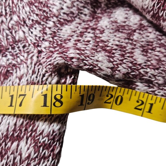 Michael Stars Burgundy Cream Knit Cardigan 1 Grunge, Coffeecore Americana Fall - Picture 11 of 14